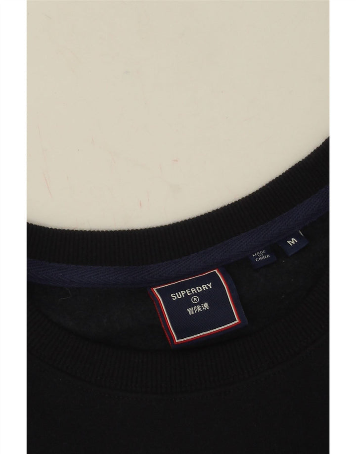 Superdry Hombre Sudadera Gráfica Jersey De Algodón Azul Marino Mediano