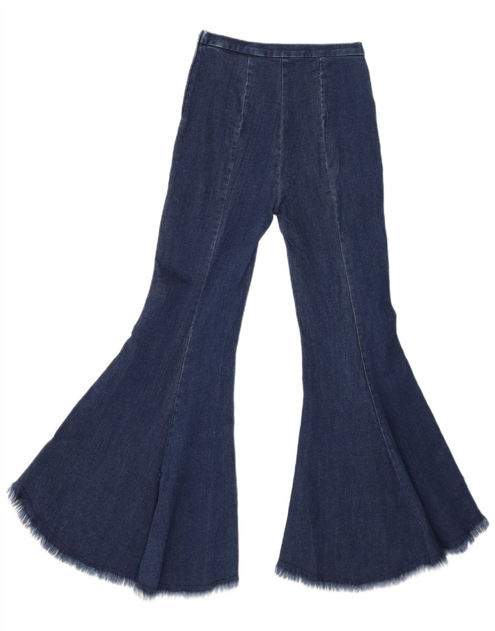 Zara Mujer Vaqueros Acampanados XS W24 L29 Azul Marino