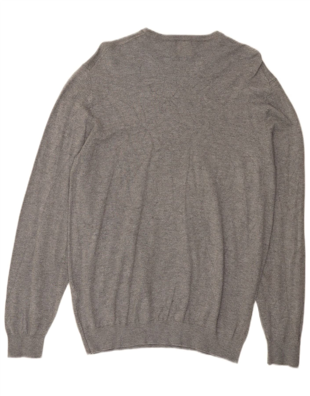 Zara Hombre Jersey Cuello Redondo Viscosa Gris Medio