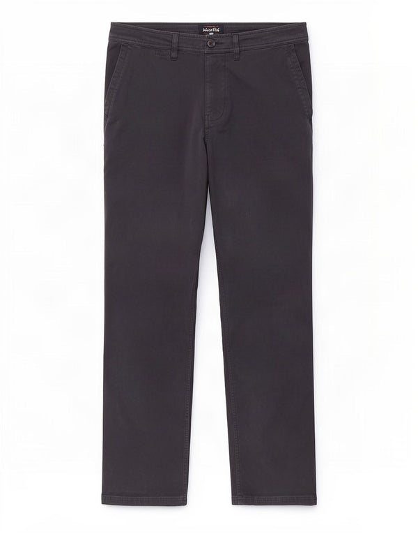 Weird Fish Mens Straight Chino Trousers W32 L29 Navy Blue Cotton