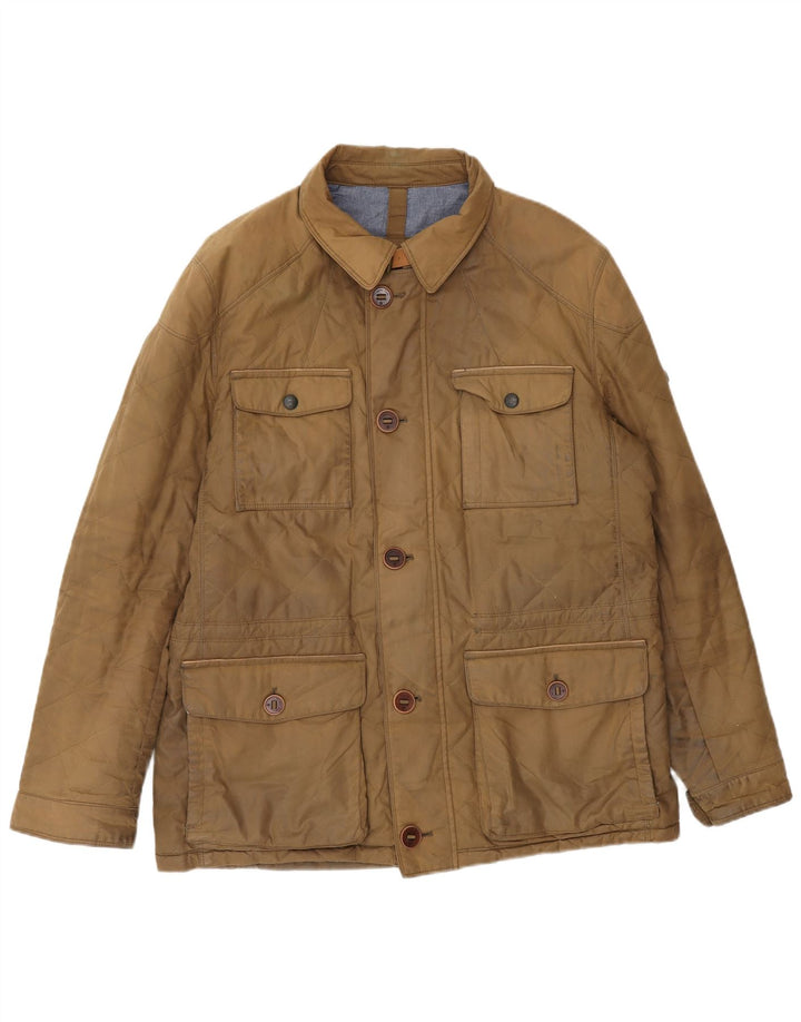 Massimo Dutti Chaqueta utilitaria para hombre UK 40 Large Nylon marrón