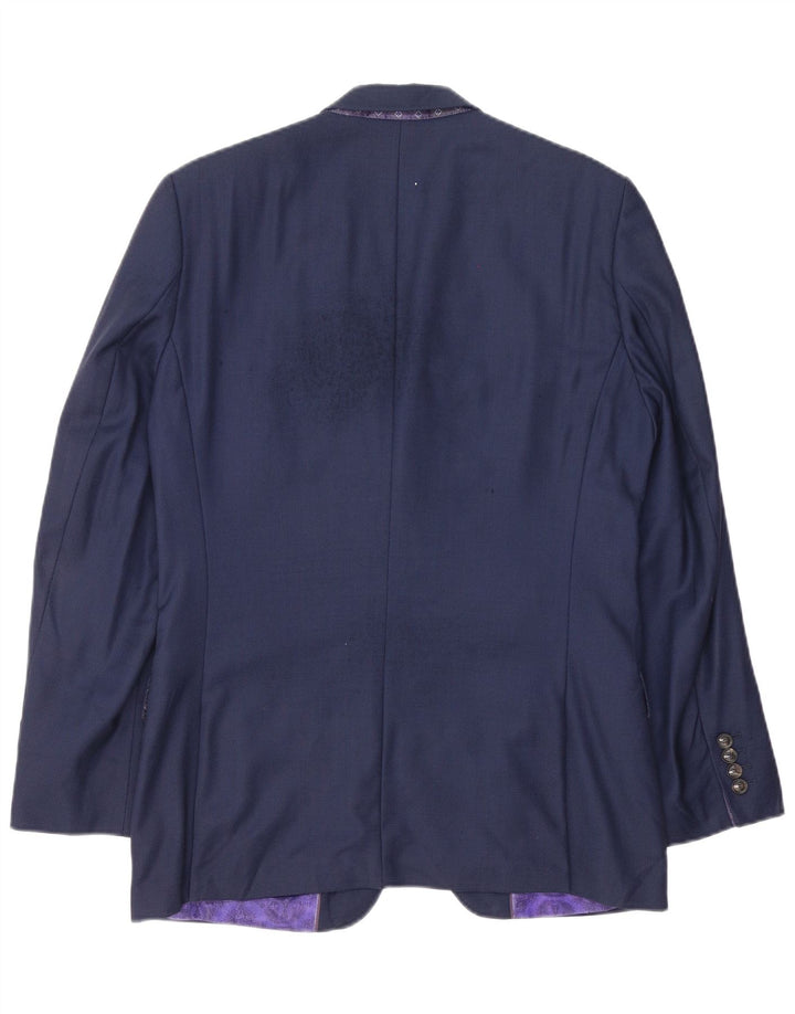 Ted Baker Chaqueta tipo blazer de 2 botones para hombre UK 38 Mediano Azul marino Poliéster
