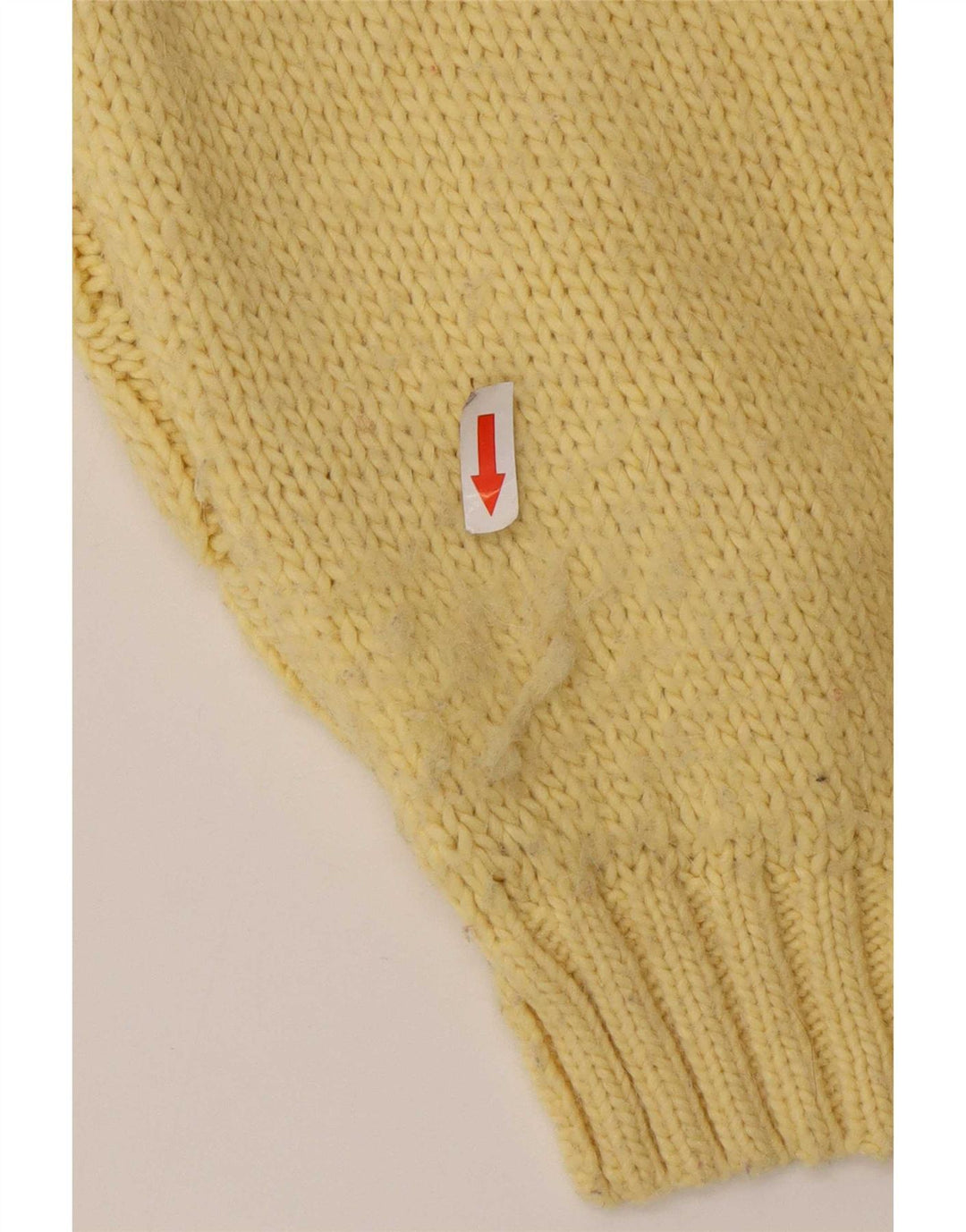 Zara - Jersey con cuello en V para mujer, talla 40, color amarillo mediano