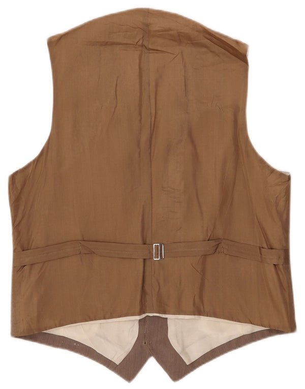Chaleco vintage para hombre IT 52 Raya marrón grande