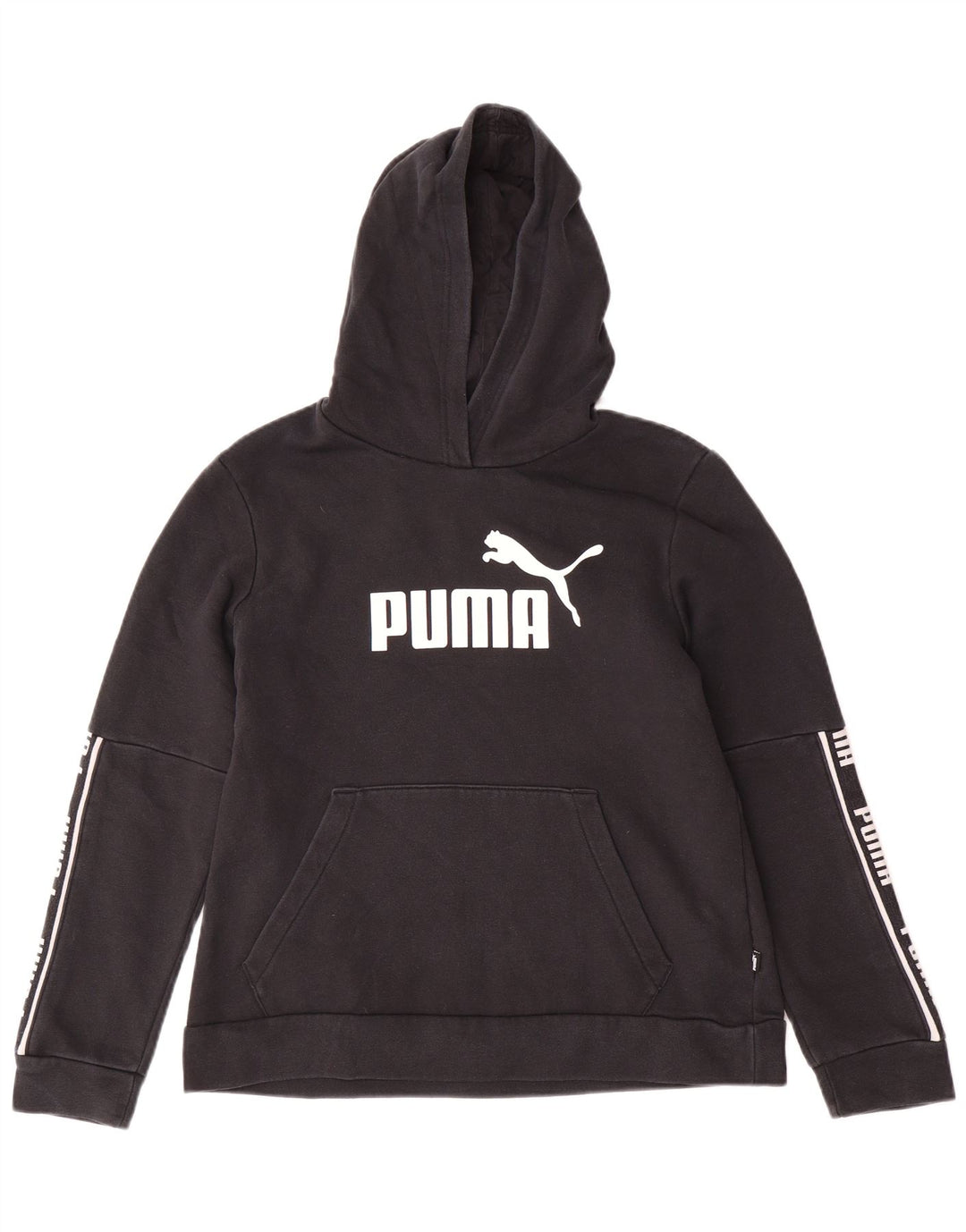 PUMA Sudadera con capucha gráfica para mujer UK 18 XL Algodón negro