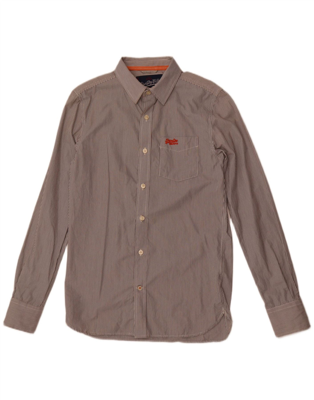 Camisa Superdry para hombre de algodón a rayas diplomáticas en gris medio