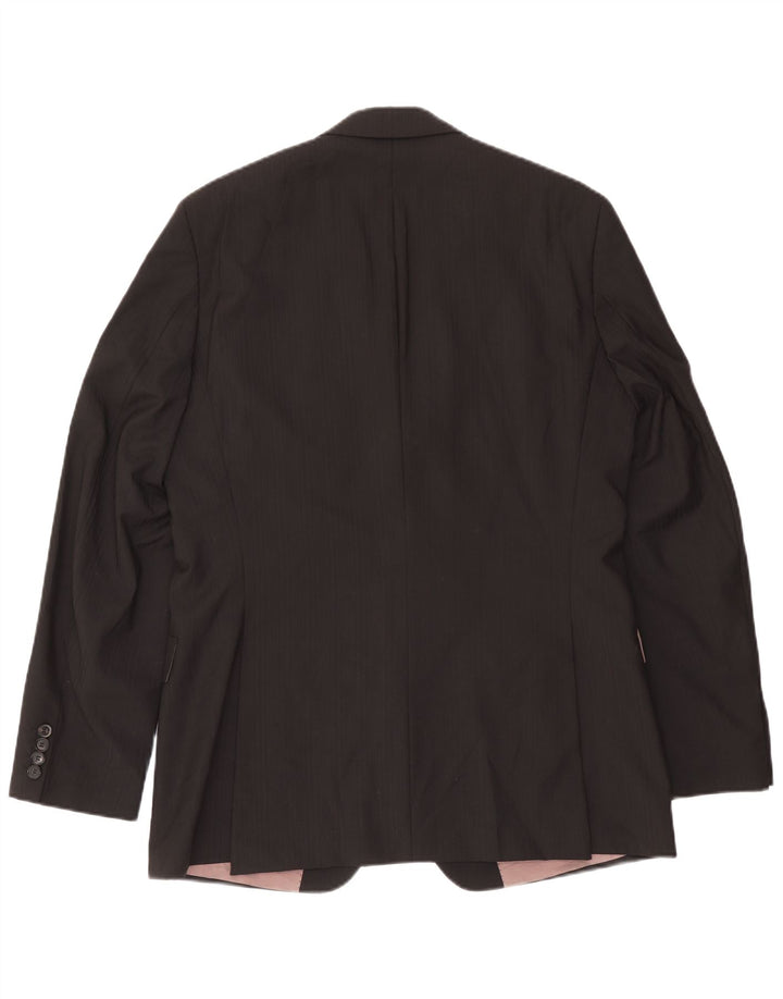 Hugo Boss Chaqueta tipo blazer de 2 botones para hombre Talla 102 Grande Lana negra