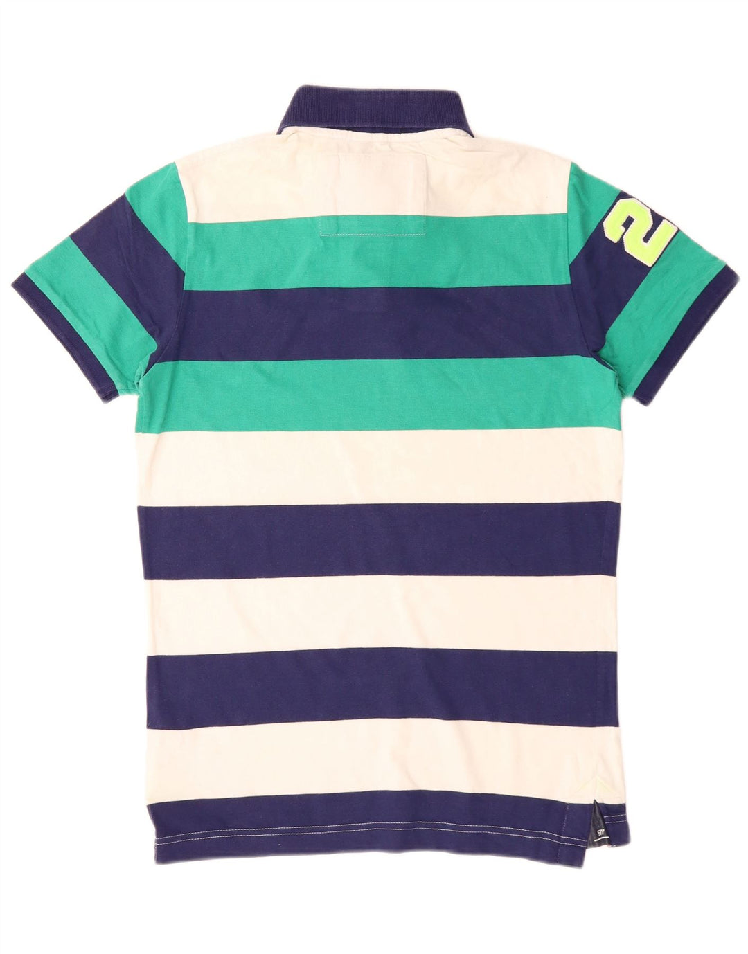 SUPERDRY Polo gráfico de hombre de algodón a rayas multicolor mediano