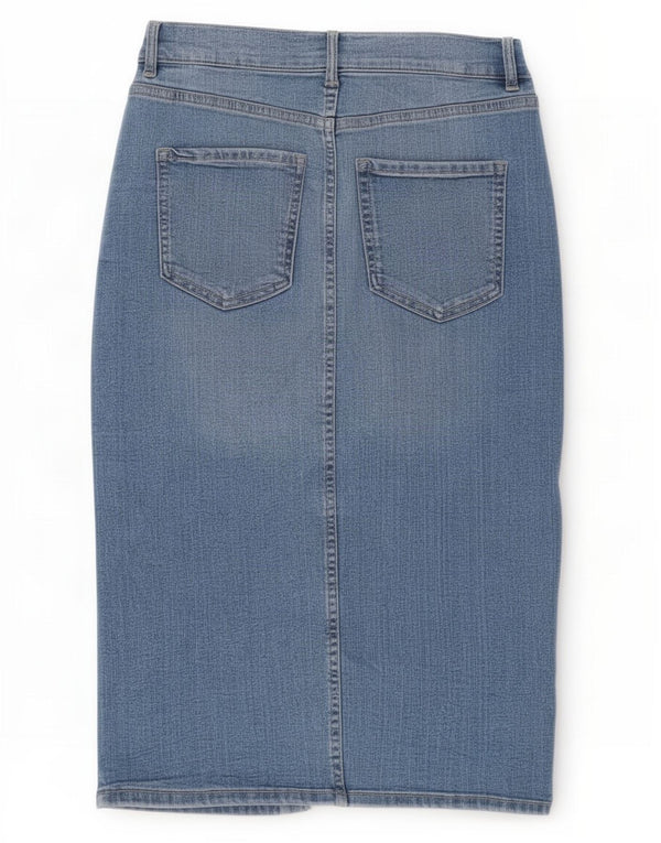 Marks & Spencer Falda Vaquera para Mujer UK 8 Small W26 Algodón Azul