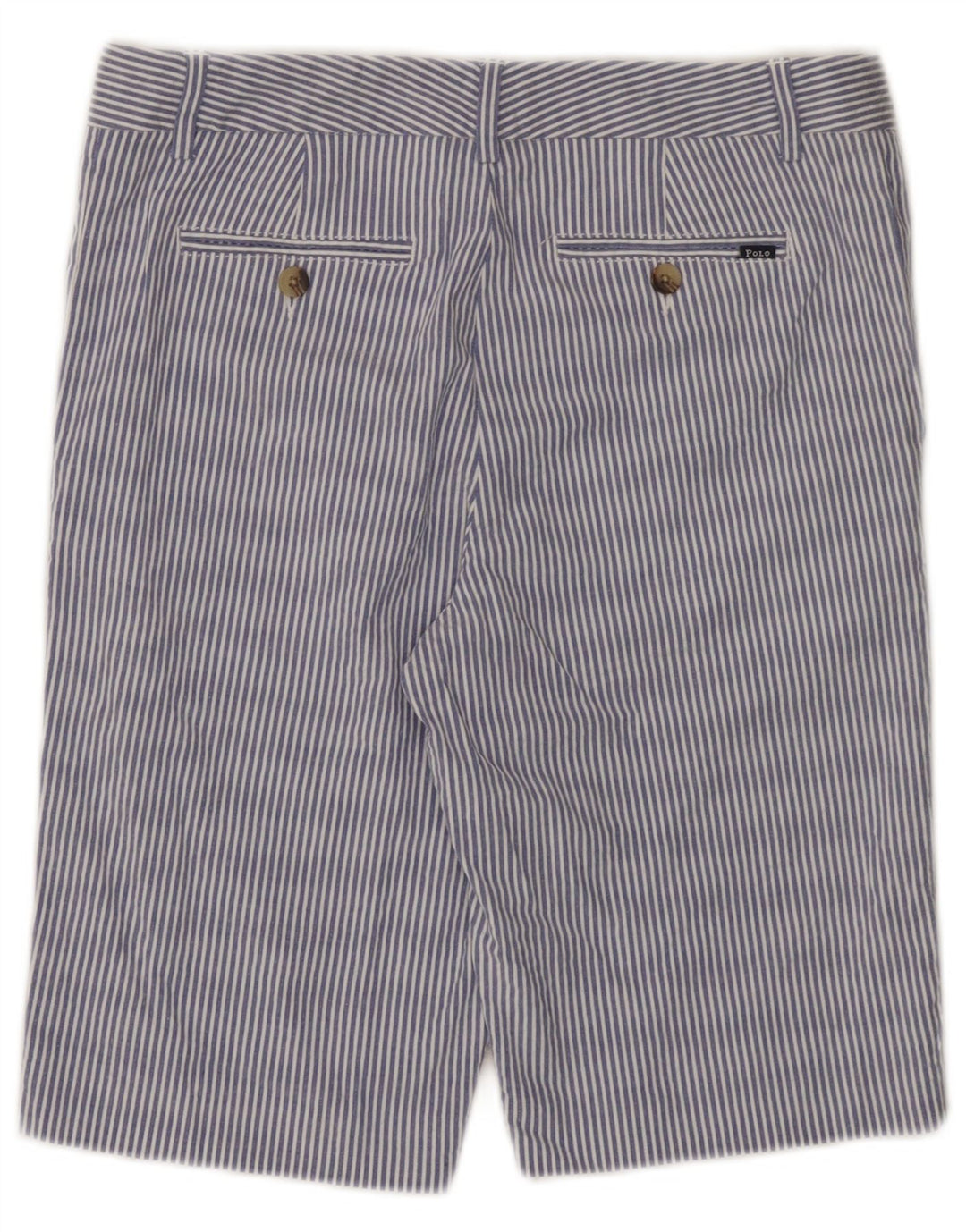 POLO RALPH LAUREN Pantalones cortos chinos para niños 15-16 años W28 Azul marino Rayas diplomáticas