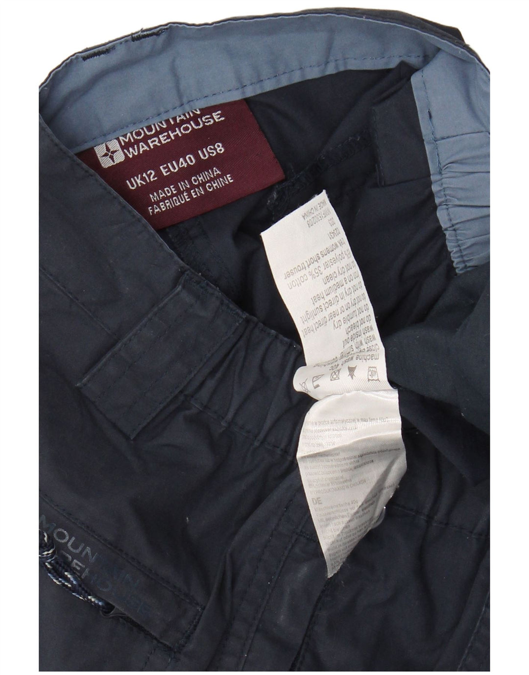 MOUNTAIN WAREHOUSE Pantalones cargo para mujer UK 12 Medium W32 L28 Azul marino