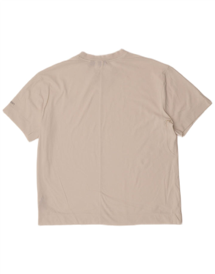 Calvin Klein - Camiseta para hombre, talla grande, algodón blanco
