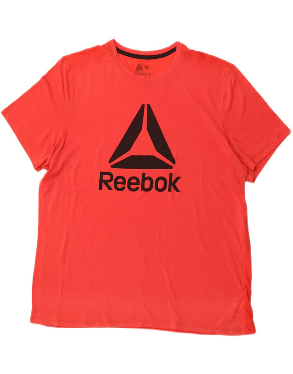 REEBOK Camiseta gráfica para hombre Top XL Rojo Poliéster Deportes