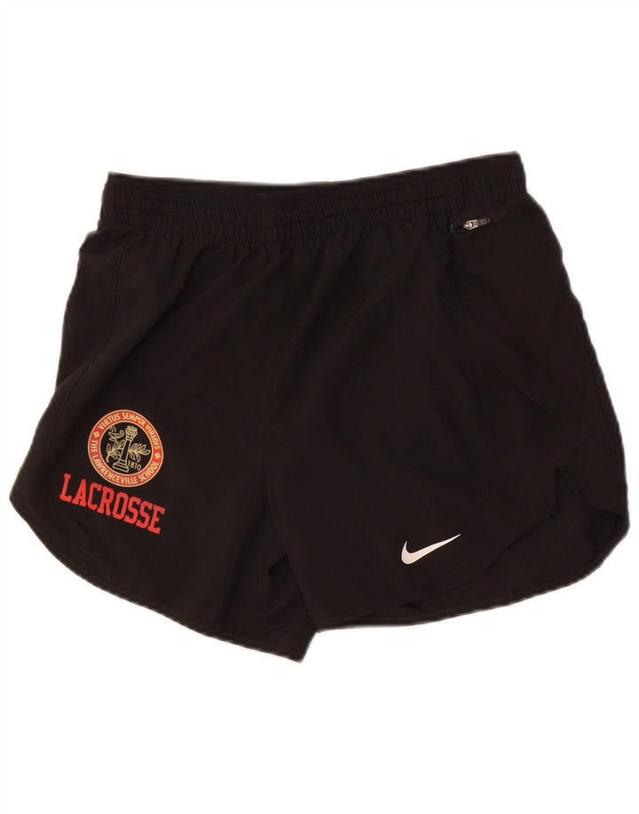 Nike - Pantalones cortos deportivos Dri Fit para mujer, talla 10, poliéster negro pequeño