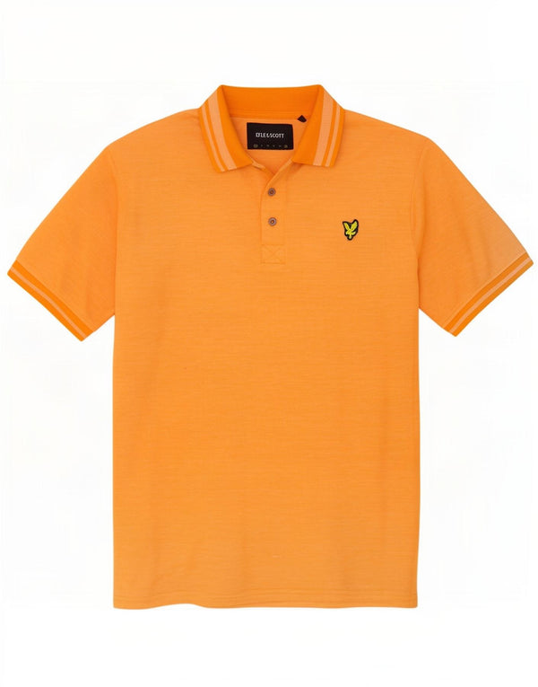 Lyle & Scott Polo para hombre 2XL Algodón naranja