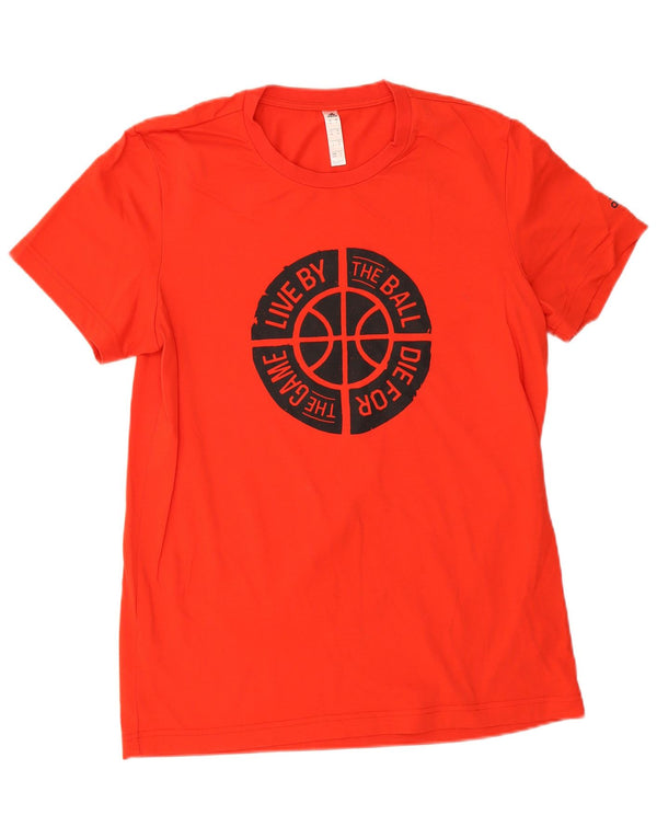 Adidas - Camiseta gráfica para hombre, color rojo medio, algodón