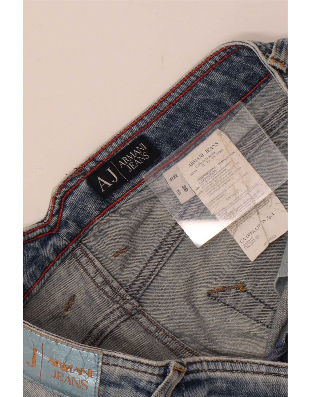 Armani Jeans Ajustados Mujer W30 L32 Algodón Azul