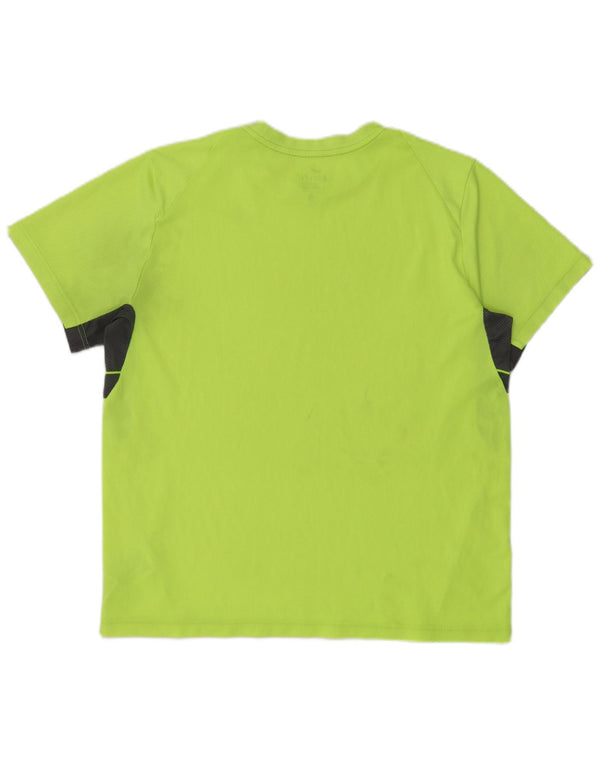 Camiseta Nike Dri Fit para hombre Top XL Verde Colorblock Poliéster