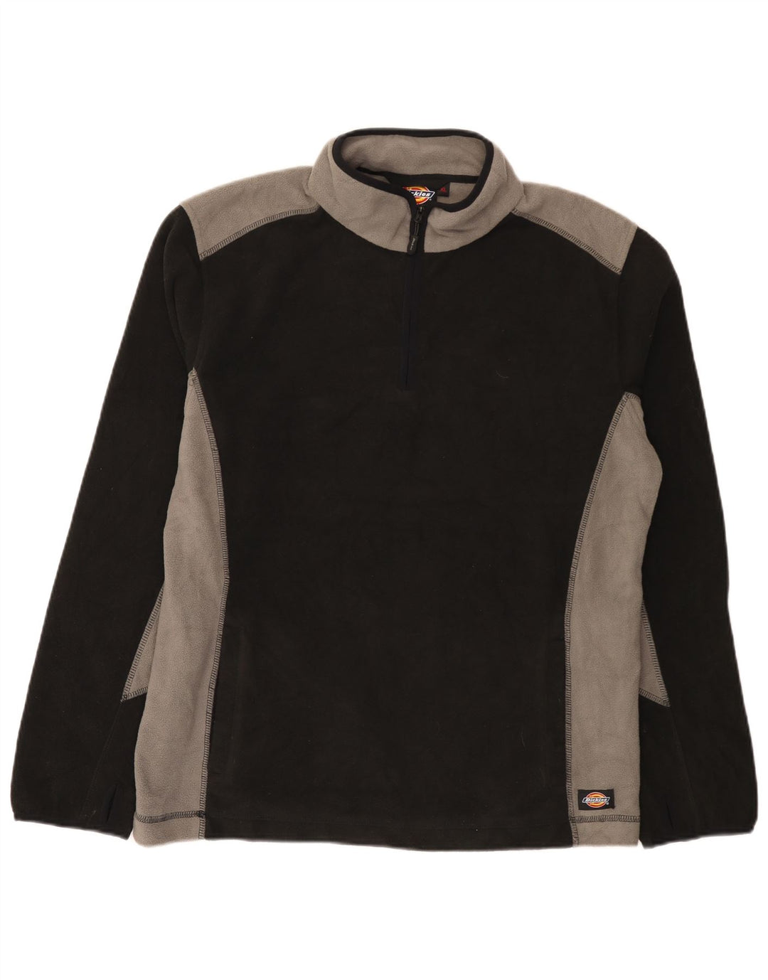 Dickies Jersey De Forro Polar Con Cremallera Y Cuello Para Hombre XL Poliéster Color Block Negro