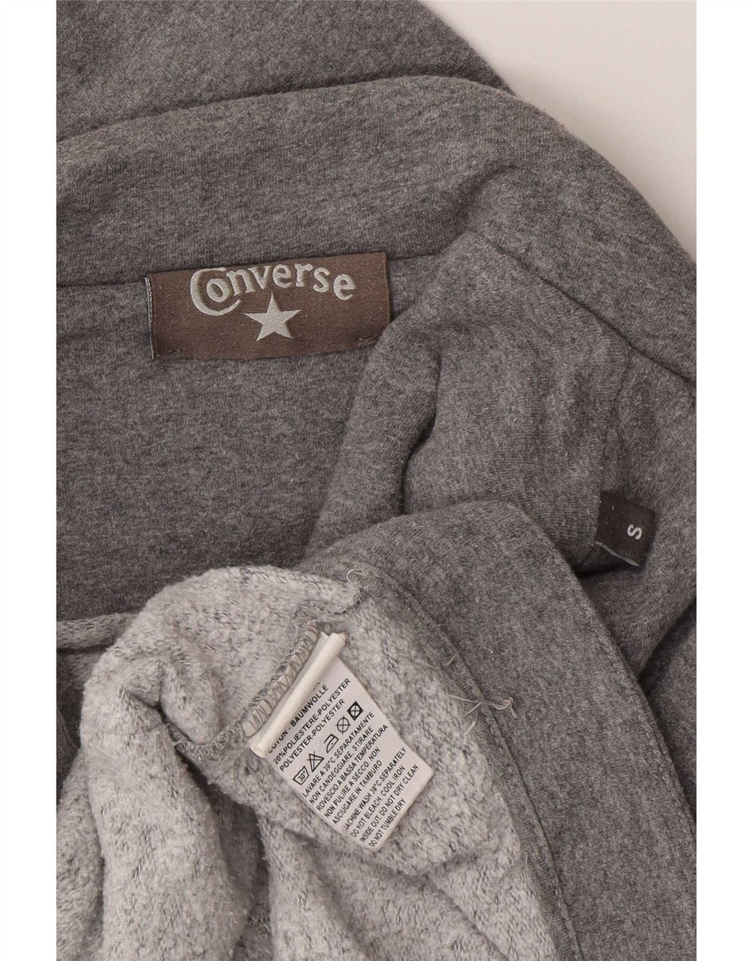 Converse - Chaqueta tipo blazer con 1 botón para mujer, talla pequeña, algodón moteado gris
