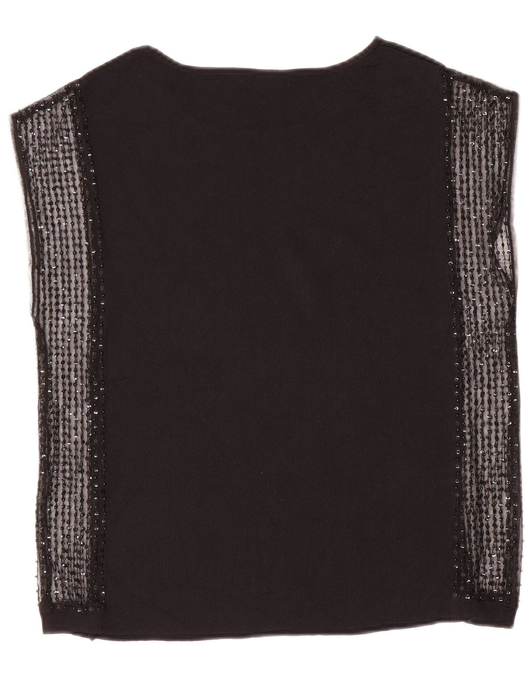 Zara Mujer Blusa Sin Mangas Top UK 42 Medium Negro