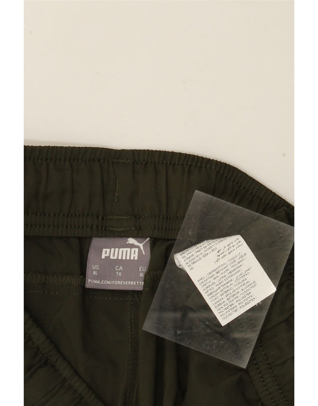 PUMA Pantalones cortos deportivos para hombre XL Caqui Poliéster