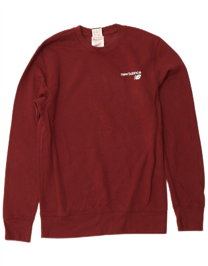 NEW BALANCE Sudadera Jumper Medium Borgoña Algodón Hombre