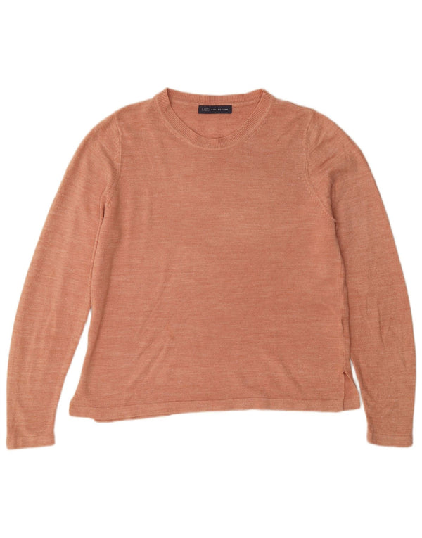 Marks & Spencer Suéter con Cuello Barco para Mujer UK 44 Grande Acrílico Rosa