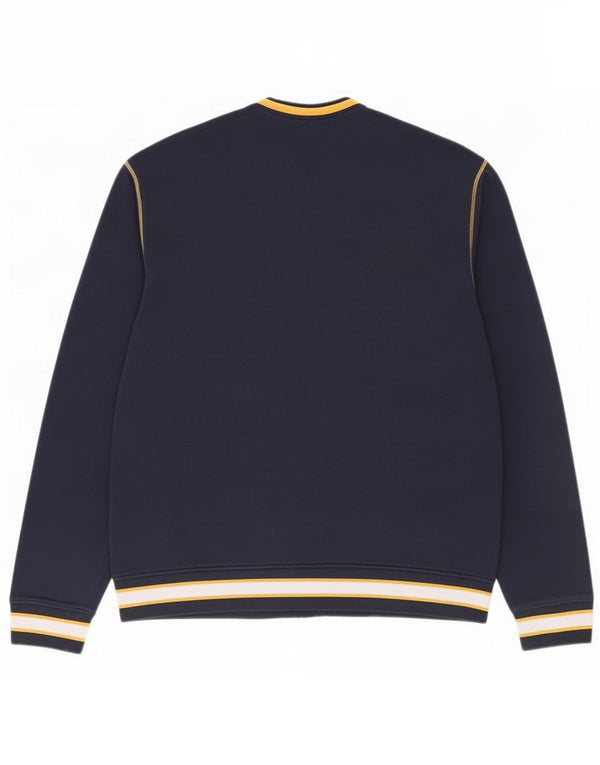 Asics Sudadera gráfica para hombre Jumper 2XL Azul marino Colorblock Algodón