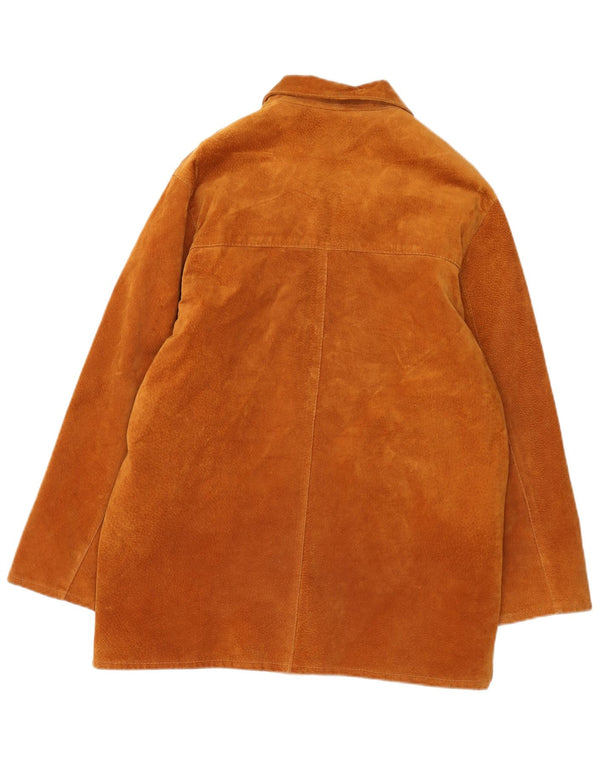 Chaqueta de ante vintage para mujer IT 48 XL Cuero beige