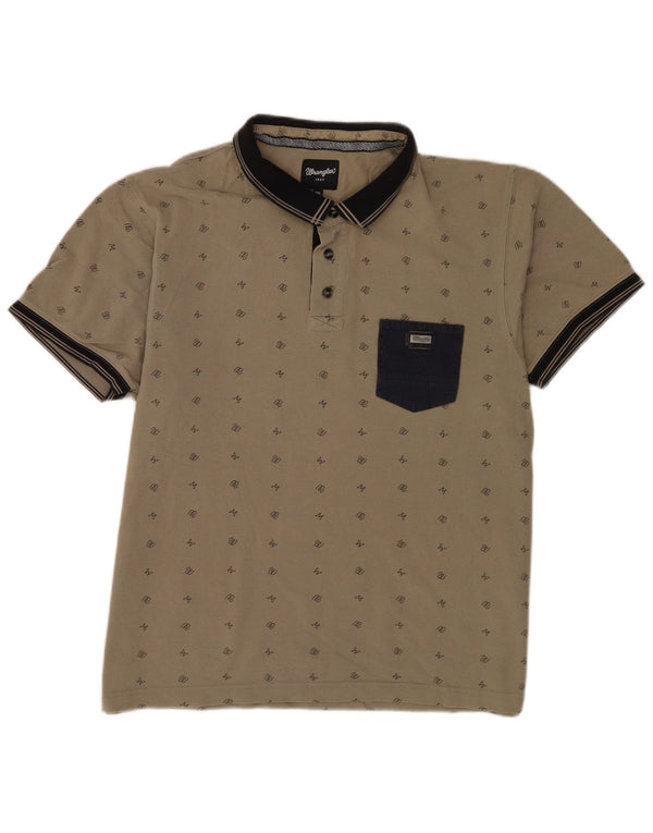 Wrangler Polo Rugby Hombre XL Algodón Caqui
