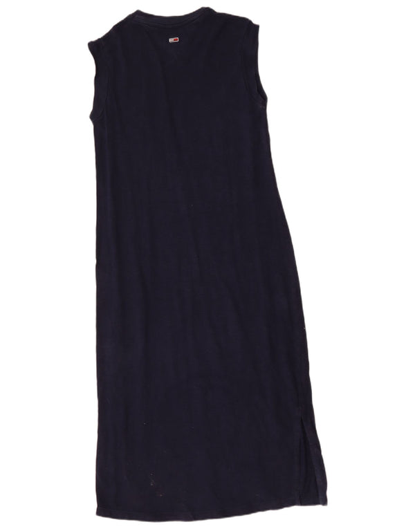 Tommy Hilfiger Vestido estilo camiseta gráfico para mujer UK 40 Azul marino mediano