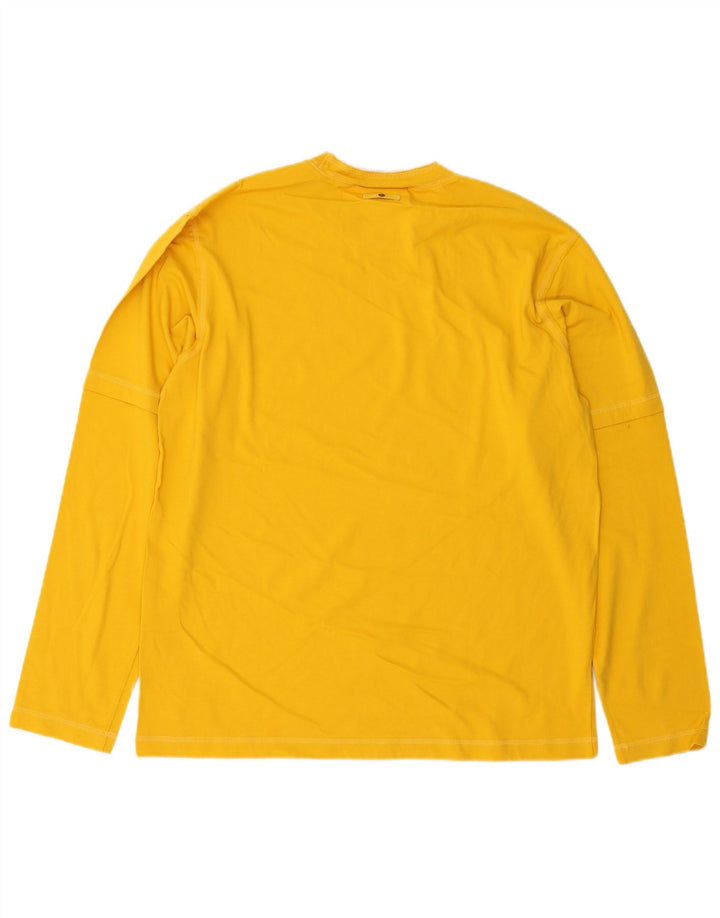 Sergio Tacchini Top Hombre Manga Larga Algodón A Rayas Amarillo Grande