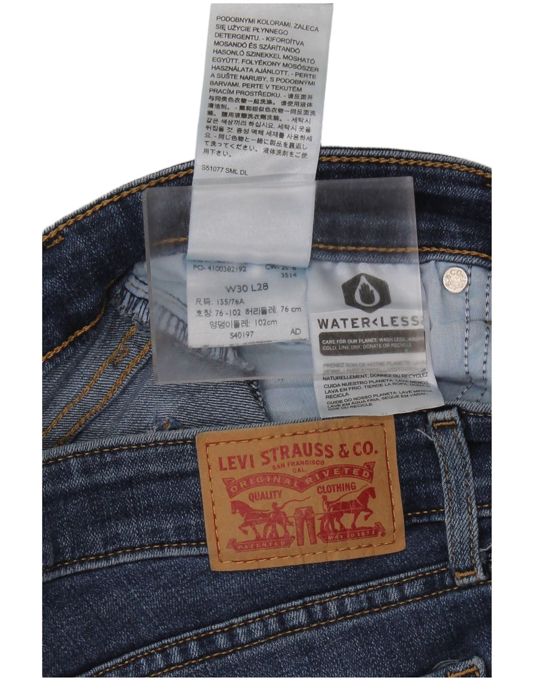 LEVI'S Vaqueros pitillo 711 para mujer W30 L28 Algodón azul