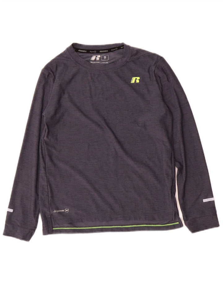 Russell Athletic Boys Dri-Power Top Manga Larga 7-8 Años Gris Medio