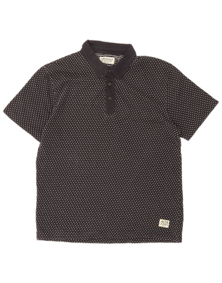 Jack & Jones Polo Hombre De Algodón Con Motivos Azul Marino Medio