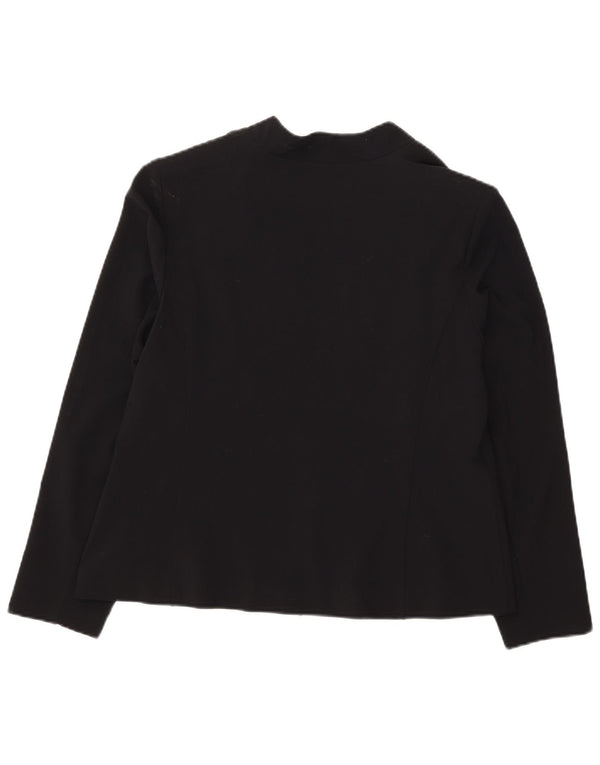 Marks & Spencer Chaqueta tipo blazer abierta para mujer UK 40 XL Poliéster negro