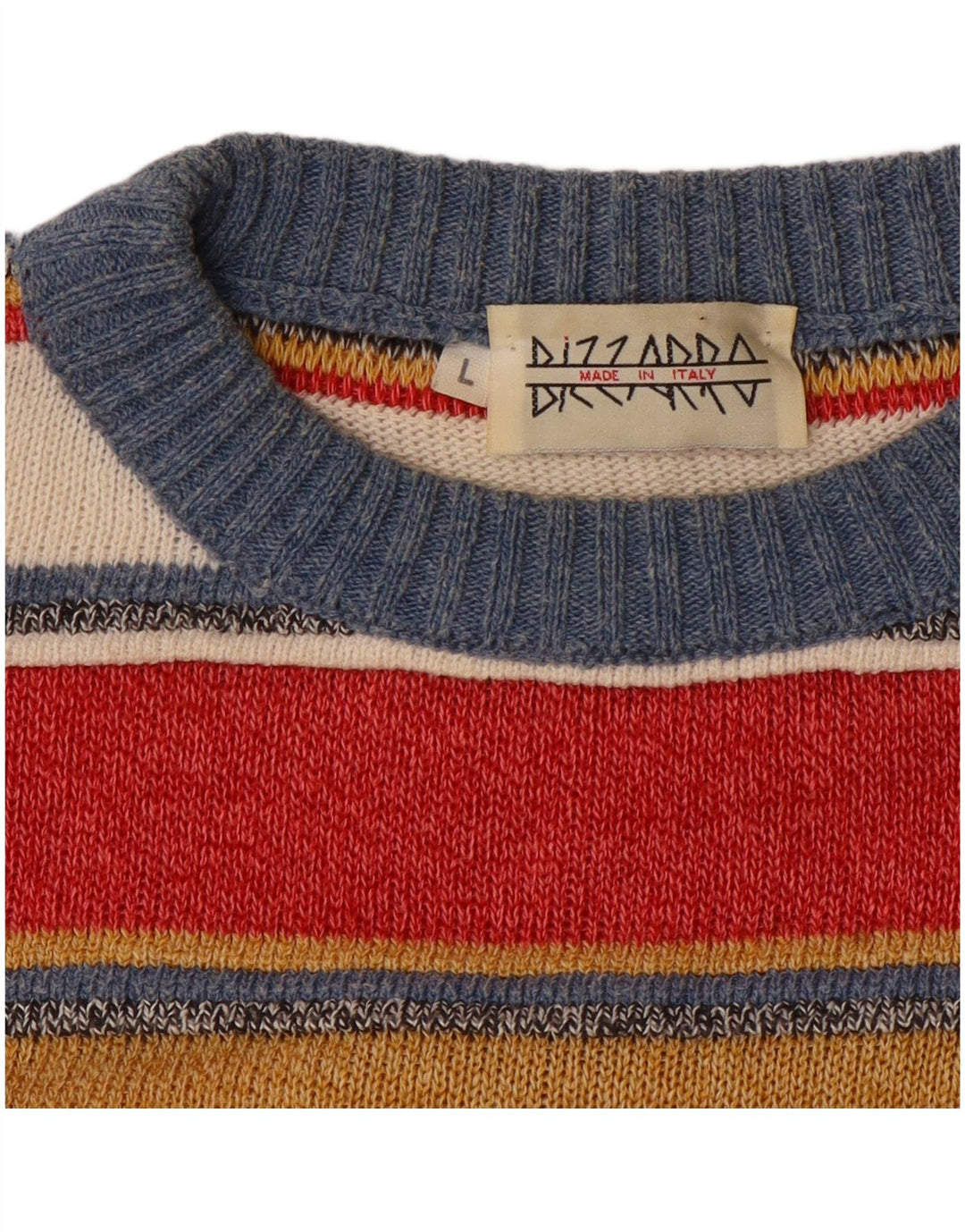 Bizzarro Jersey con Cuello Redondo para Hombre, Jersey Grande, Rayas Multicolores
