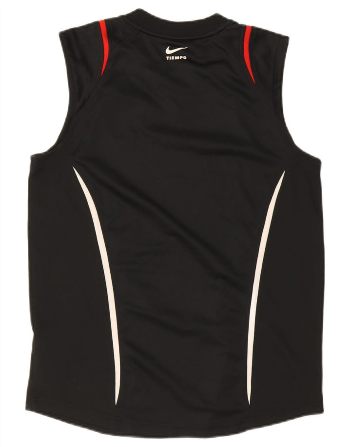 Nike Camiseta sin mangas para hombre UK 36/38 Small Negro Rayas Poliéster