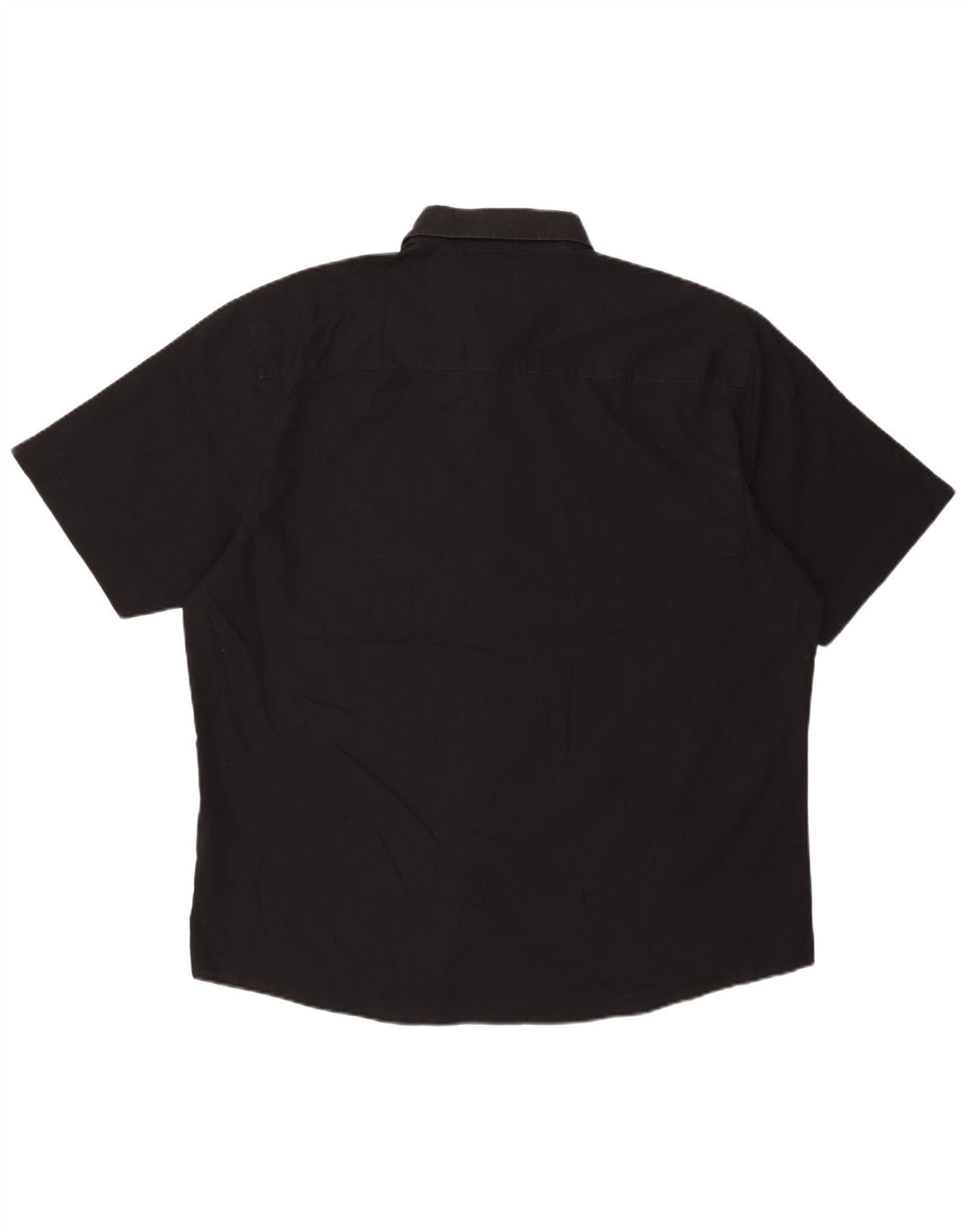 Pierre Cardin Camisa de manga corta para hombre de ajuste regular 3XL Poliéster negro