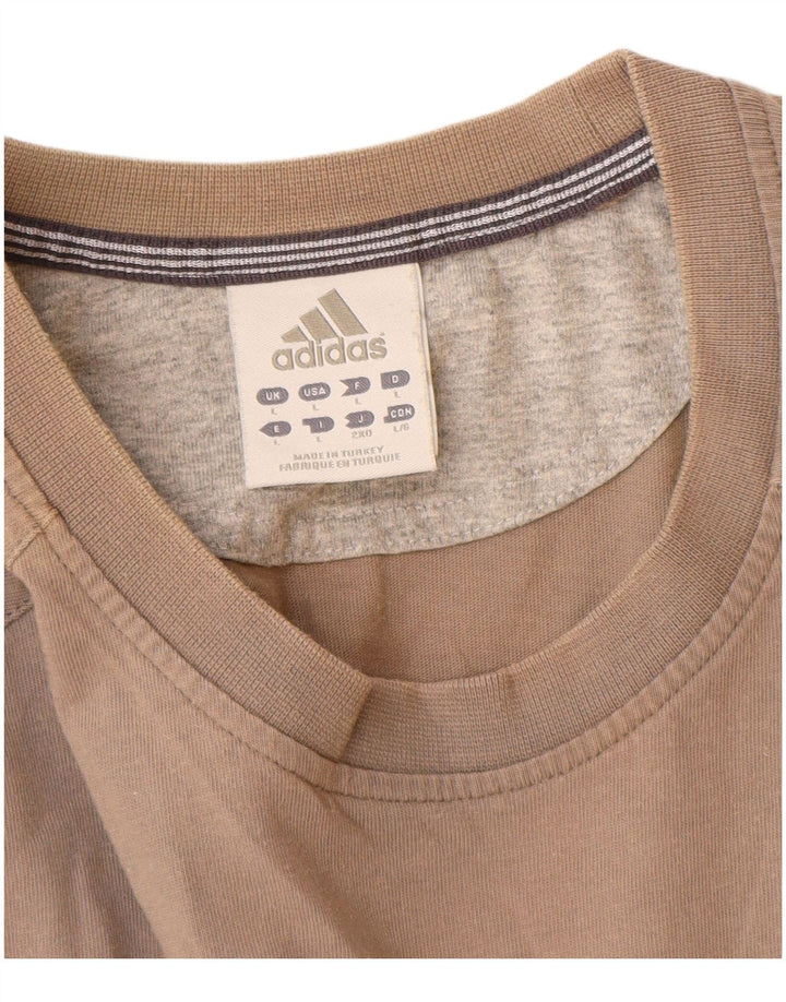 Adidas - Camiseta para hombre, talla grande, algodón gris