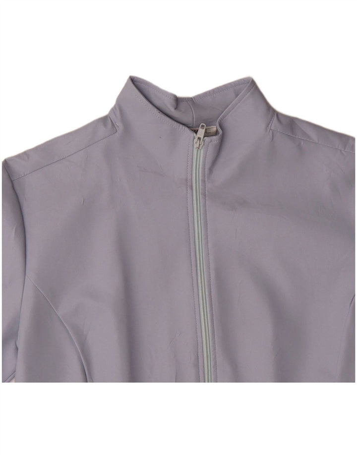 NARACAMICIE Chaqueta superior de chándal para mujer UK 14 Poliéster morado mediano