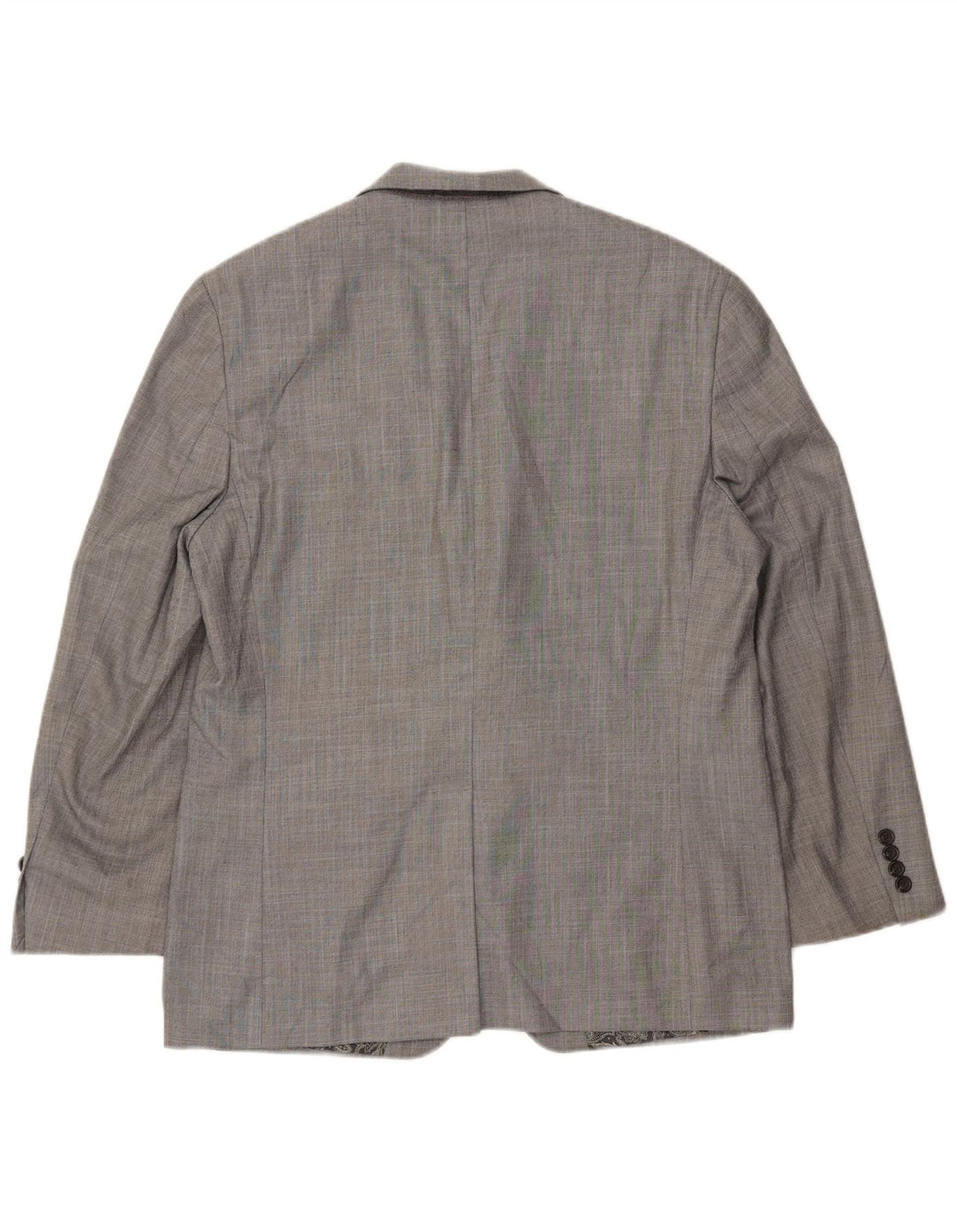 Chaps Chaqueta tipo blazer de 2 botones para hombre UK 40 Grande Gris Chevron Poliéster