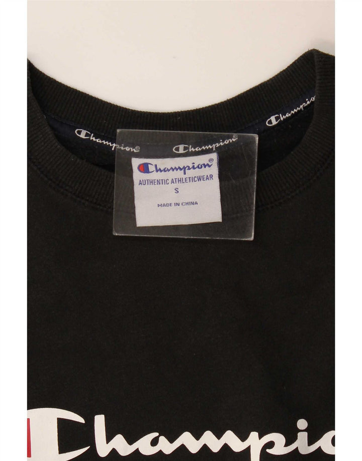 Champion Sudadera Gráfica para Hombre Jersey Pequeño De Algodón Negro