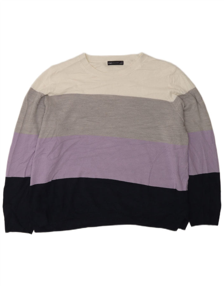 Marks & Spencer Suéter de Cuello Redondo para Mujer UK 22 2XL Multicolor