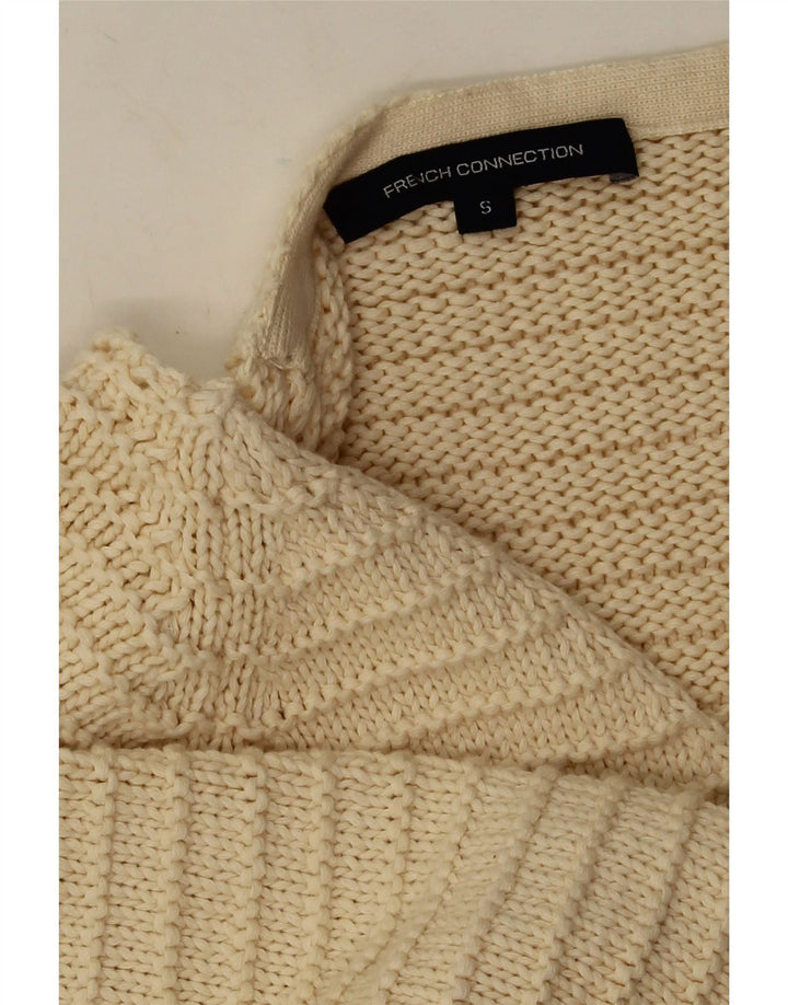 French Connection Suéter tipo cárdigan largo para mujer UK 40 Small Off White