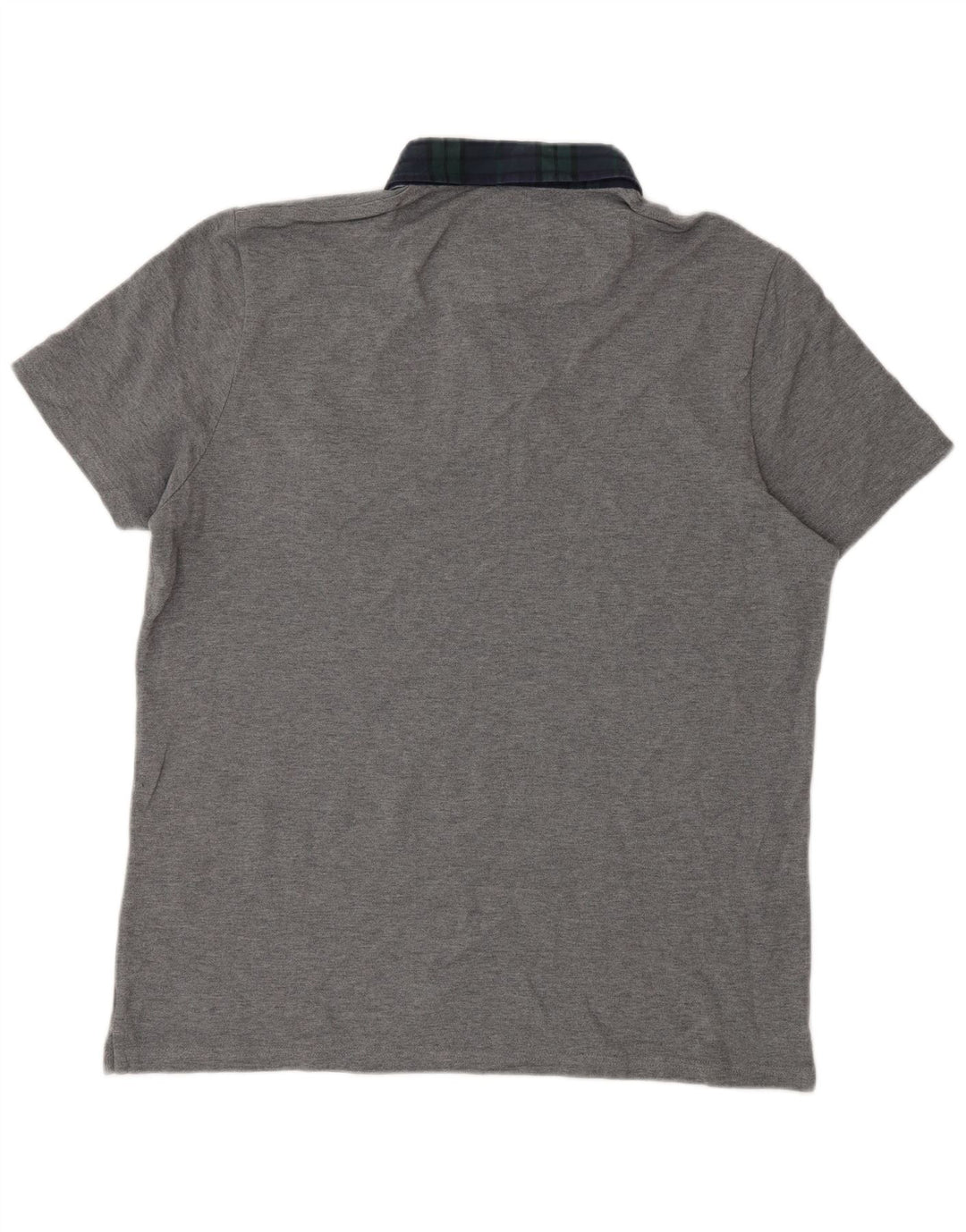 Lyle & Scott Polo de rugby para hombre, talla grande, algodón gris