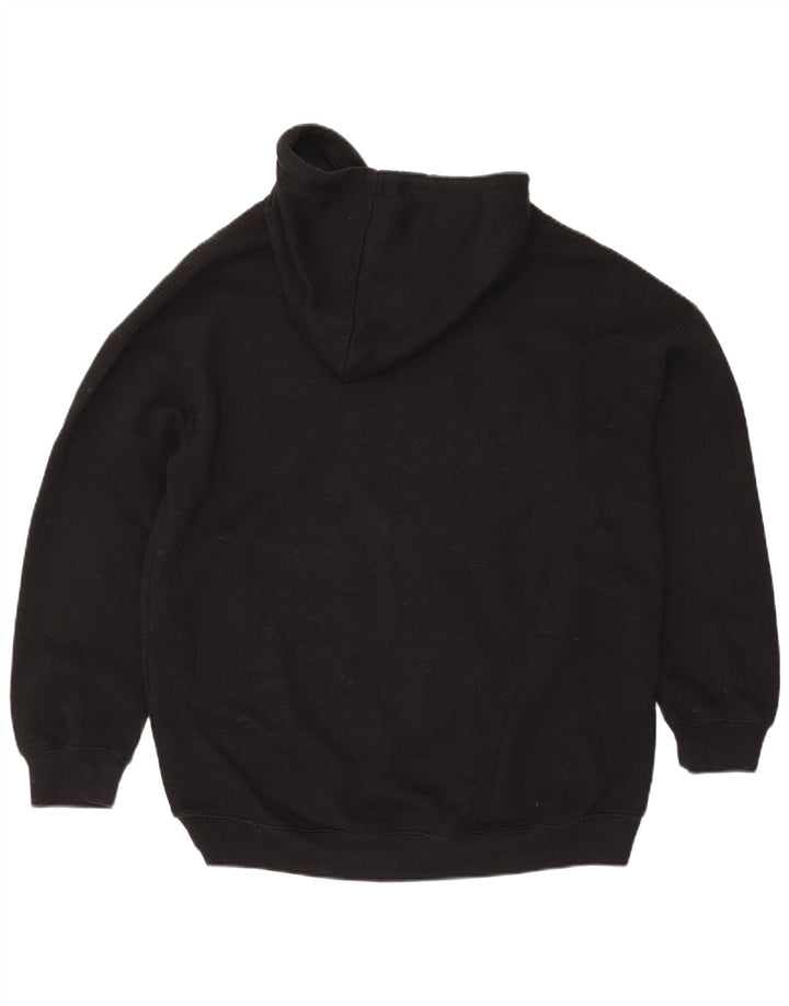 Zara Mujer Sudadera con Capucha Extragrande UK 10 Small Poliéster Negro