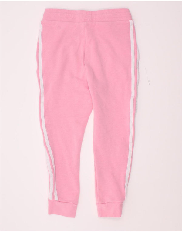 Adidas - Pantalón de chándal para niña, 5-6 años, algodón rosa