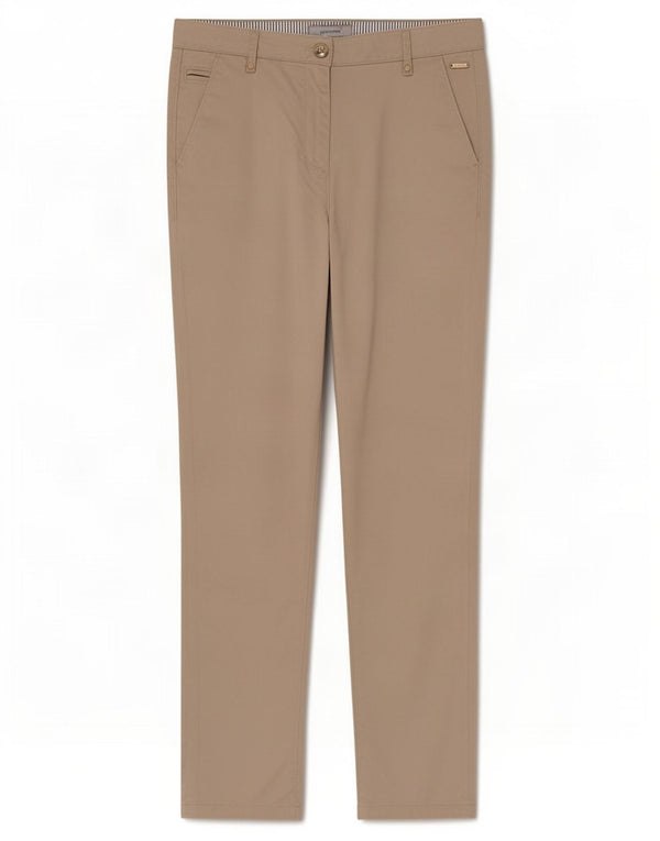 Marks & Spencer Pantalones chinos ajustados para mujer UK 10 Small W30 L28 Algodón beige